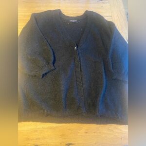 Lane Bryant Soft Diamond Button Cardigan 3/4 Sleeve Black Women’s 25/28 Preloved